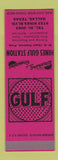 Matchbook Cover - Gulf oil gas Hines Dallas TX SAMPLE