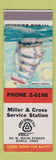 Matchbook Cover - Miller Cross Cities oil gas Xenia OH SAMPLE