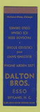 Matchbook Cover - Dalton Bros Esso oil gas Skyland NC SAMPLE