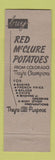 Matchbook Cover - Red McClures Potatoes Monte Vista Colorado