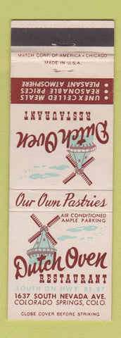 Matchbook Cover - Dutch Oven Restaurant Colorado Springs