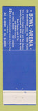 Matchbook Cover - Bowl Arena Detroit MI Full Length