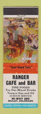 Matchbook Cover - Ranger Cafe Bar Bailey Colorado Texaco oil gas