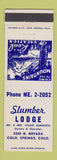 Matchbook Cover - Slumber Lodge Colorado Springs