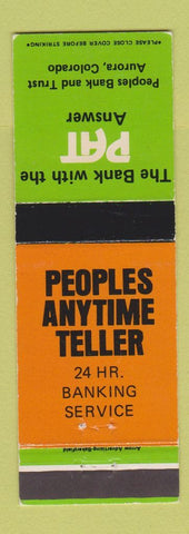 Matchbook Cover - Peoples Bank and Trust Aurora Colorado