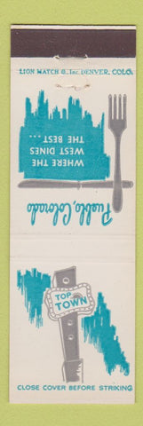 Matchbook Cover - Top Town Restaurant Pueblo Colorado