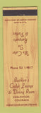 Matchbook Cover - Bucklen's Cedar Lounge Englewood Colorado