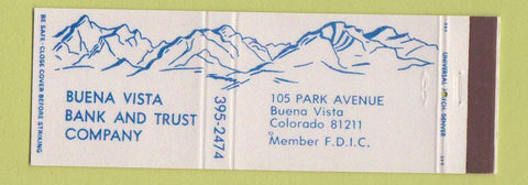 Matchbook Cover - Buena Vista Bank and Trust Colorado Full Length