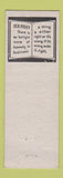 Matchbook Cover - Baker Hotel Bar Lounge Craig Colorado
