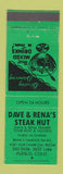 Matchbook Cover - Dave & Rena's Steak House Pueblo Colorado