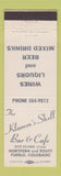 Matchbook Cover - Klamm's Shell Bar Cafe Pueblo Colorado WHITE