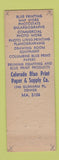 Matchbook Cover - Bruning Products Colorado Blueprint Denver