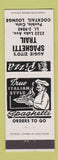 Matchbook Cover - Augie Zito's Spaghetti Trail Italian Pueblo Colorado