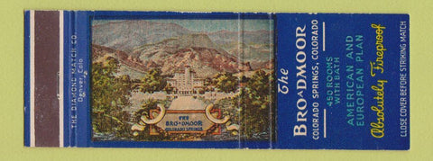 Matchbook Cover - Broadmoor Hotel Colorado Springs