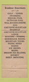 Matchbook Cover - Broadmoor Hotel Colorado Springs