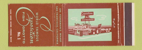 Matchbook Cover - Exposition Fish Grotto San Francisco CA