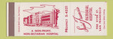 Matchbook Cover - Saint Francis Memorial Hospital San Francisco CA