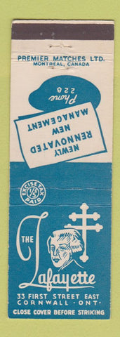 Matchbook Cover - Lafayette Cornwall ON