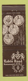 Matchbook Cover - Robin Hood Restaurant Chicago Mattoon IL Duluth MN