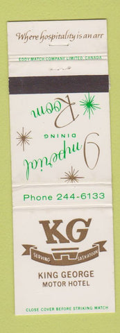 Matchbook Cover - King George Motor Hotel