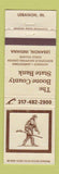 Matchbook Cover - Boone County State Bank Lebanon IN