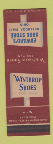 Matchbook Cover - Winthrop Men's Shoes Edward's Cuyahoga Falls OH