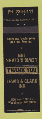 Matchbook Cover - Lewis & Clark Inn Washington MO
