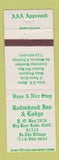 Matchbook Cover - Robinhood Inn Lodge Big Bear Lake CA