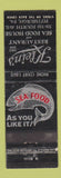 Matchbook Cover - Klein's Restaurant Seafood Pittsburgh PA feature WEAR