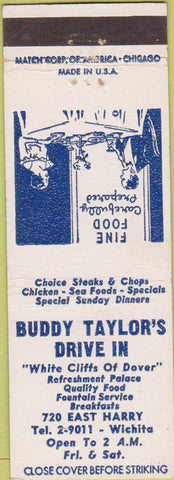 Matchbook Cover - Buddy Taylor Drive In Wichita KS