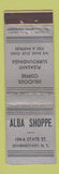 Matchbook Cover - Alba Shoppe Schenectady NY MERCHANTS