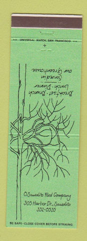 Matchbook Cover - Sausalito Food Company CA