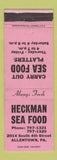 Matchbook Cover - Heckman Seafood Allentown PA WEAR