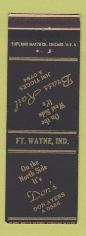 Matchbook Cover - Brass Rail Don's Fort Wayne IN