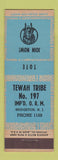 Matchbook Cover - Tewah Tridge Club Bridgeton NJ ADVANCE