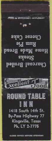 Matchbook Cover - Round Table Inn Kingsville TX
