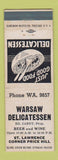 Matchbook Cover - Warsaw Deli