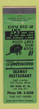 Matchbook Cover - Seaway Restaurant Canada WEAR