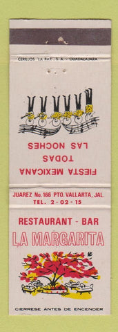 Matchbook Cover - La Margarita Restaurant Bar Puerto Vallarta Mexico WEAR