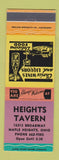 Matchbook Cover - Heights Tavern Maple Heights OH