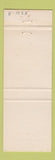 Matchbook Cover - Fraser Valley Inn Abbotsford Harrison BC