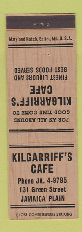 Matchbook Cover - Kilgarriff's Cafe Jamaica Plain Boston MA?