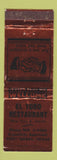 Matchbook Cover - El Toro Restaurant Port Isabel TX