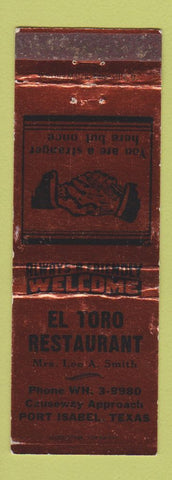Matchbook Cover - El Toro Restaurant Port Isabel TX