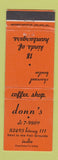 Matchbook Cover - Donn's Restaurant Indio CA