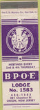 Matchbook Cover - Elks Lodge Union NJ WEAr