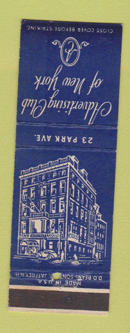 Matchbook Cover - Advertising Club of New York City DD Bean