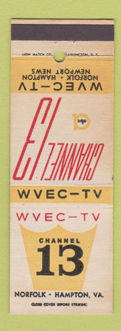 Matchbook Cover - WVEC Channel 13 Norfolk Hampton VA TV Boxing Bugs Bunny