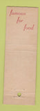 Matchbook Cover - Columbia Yacht Club feature