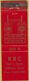 Matchbook Cover - KBC Mcpherson KS restaurant